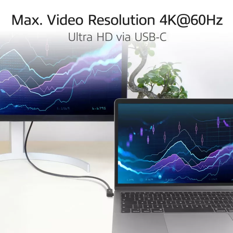 ACT USB 3.0 angled cable USB-C 1 meter 5 Gbit/s black