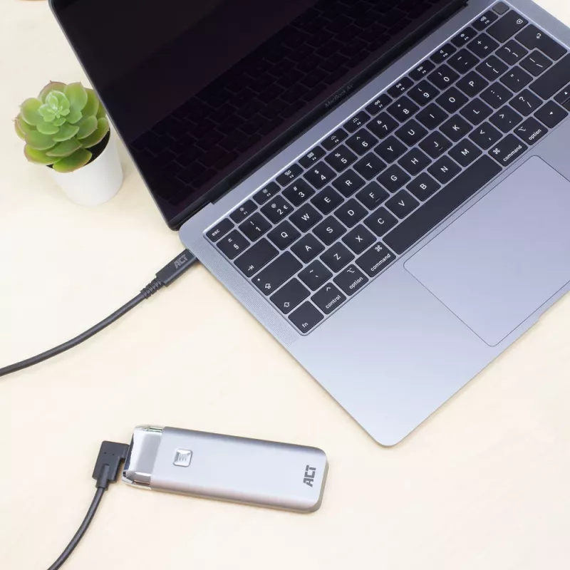 ACT USB 3.0 angled cable USB-C 1 meter 5 Gbit/s black