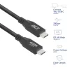 ACT USB4 20Gbps 240W USB Type-C Cable 1 meter Black