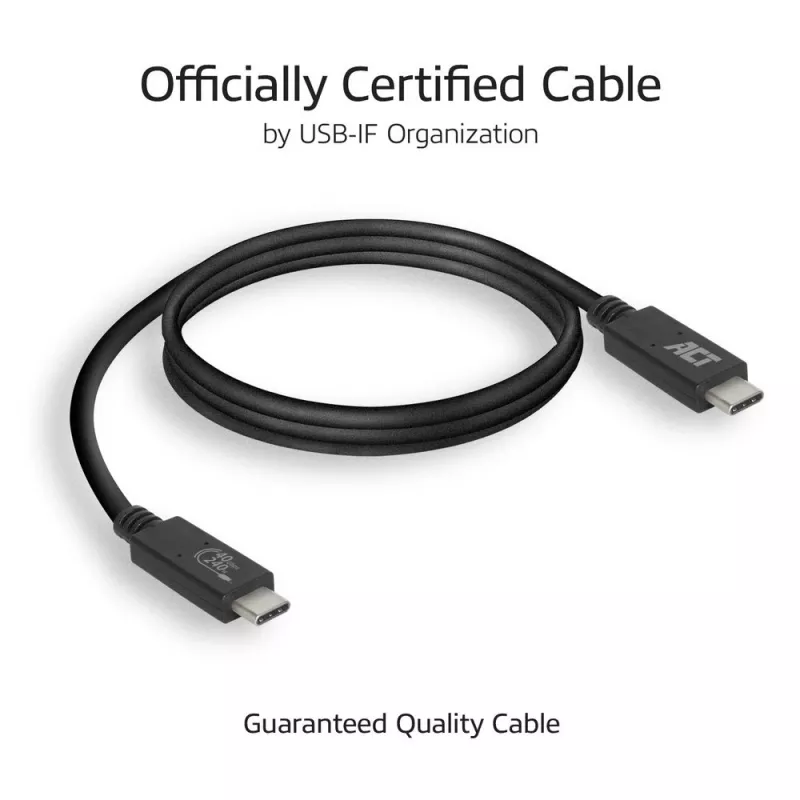 ACT USB4® 40Gbps 240W USB Type-C® Cable, USB-IF certified 0.8 meters