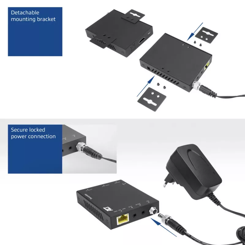 AV transmitter & receiver ACT 4K HDMI 2.0 extender set over CAT6 UTP with IR support 60 meters