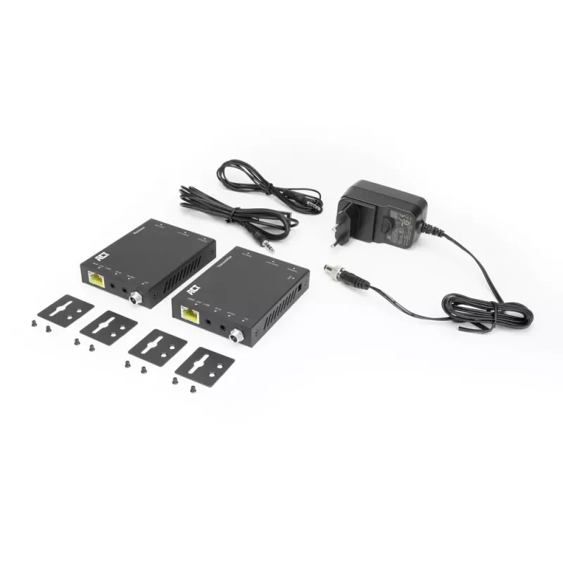 AV transmitter & receiver ACT 4K HDMI 2.0 extender set over CAT6 UTP with IR support 60 meters