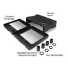 ACT Monitor stand extra wide AC8215 adjustable height two drawers