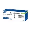 ACT Dual monitor arm Clamp/Bolt-through 16 kg 10-32 inch