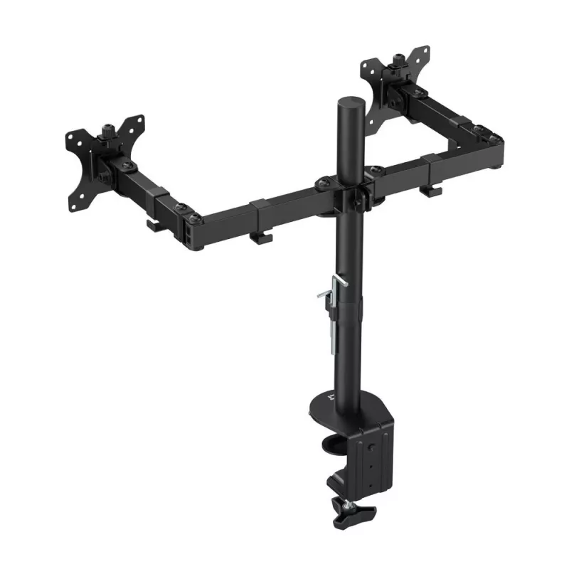 ACT Dual monitor arm Clamp/Bolt-through 16 kg 10-32 inch