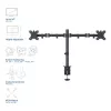 ACT Dual monitor arm Clamp/Bolt-through 16 kg 10-32 inch