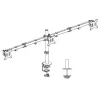 ACT Triple monitor arm Clamp/Bolt-through 30 kg 13-27 inch