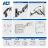 ACT Monitor wall mount with gas spring 1 screen max weight 7 kg