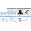 ACT Gas spring monitor arm office Black AC8311 Clamp/Bolt-through 9 kg