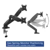 ACT Gas spring dual monitor arm office Clamp/Bolt-through 18 kg