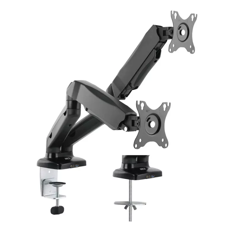 ACT Gas spring dual monitor arm office Clamp/Bolt-through 18 kg