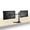 ACT Free standing dual monitor arm AC8320 Max weight 16 kg Min screen 33 cm Max screen 81.3 cm