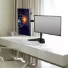 ACT Free standing dual monitor arm AC8320 Max weight 16 kg Min screen 33 cm Max screen 81.3 cm
