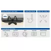 ACT Free standing dual monitor arm AC8320 Max weight 16 kg Min screen 33 cm Max screen 81.3 cm