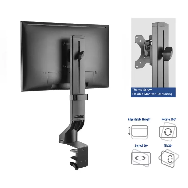 ACT Single monitor arm office quick height adjustment Clamp/Bolt-through 8 kg