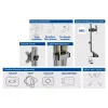 ACT Single monitor arm office quick height adjustment Clamp/Bolt-through 8 kg