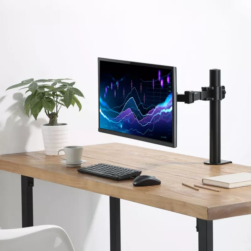 ACT Single monitor arm office solid pro Clamp/Bolt-through 12 kg 10-32 inch