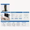 ACT Dual monitor arm office solid pro Clamp/Bolt-through 12 kg 10-32 inch