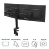 ACT Dual monitor arm office solid pro Clamp/Bolt-through 12 kg 10-32 inch