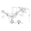 ACT Monitor arm 35 inch office solid pro, mechanical spring, 2 monitors