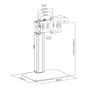 ACT Free standing gas spring monitor arm office 7 kg capacity 10 to 32 inch