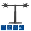 ACT Monitor arm 27 inch office, free standing with gas spring, crossbar, 2 monitors