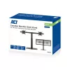 ACT Monitor arm 27 inch office, free standing with gas spring, crossbar, 2 monitors