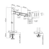 ACT Single monitor arm office silver Clamp/Bolt-through 9 kg 17-32 inch