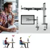 ACT Single monitor arm office silver Clamp/Bolt-through 9 kg 17-32 inch