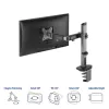 ACT Single monitor arm office silver Clamp/Bolt-through 9 kg 17-32 inch