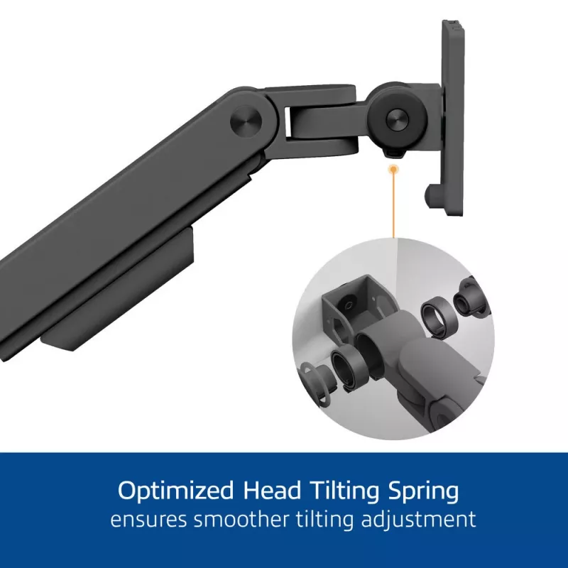 ACT Monitor arm 49 inch office premium gas spring 1 monitor Clamp/Grommet 20 kg