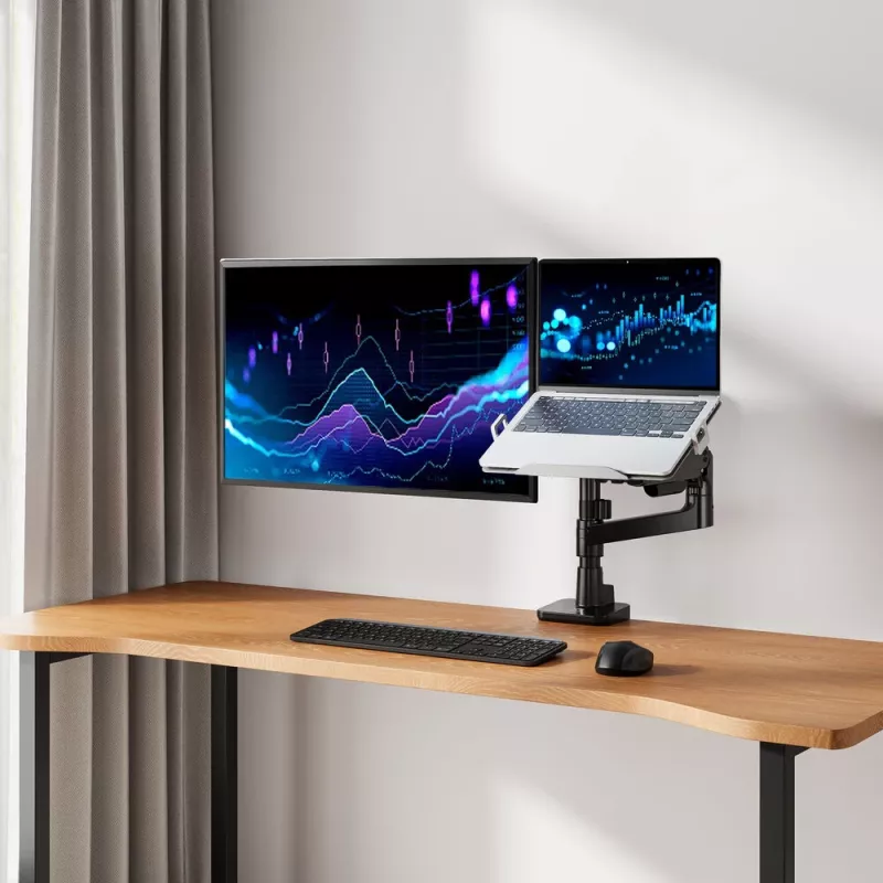 Laptop & monitor arm ACT AC8341 gas spring black 49 inch