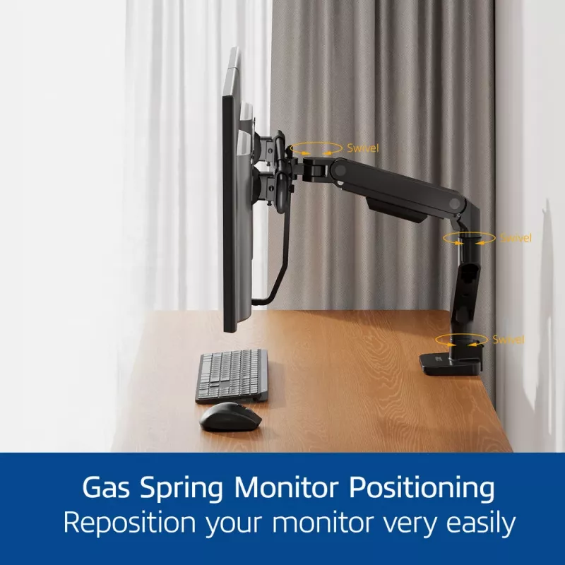 ACT Monitor arm 32 inch office premium, gas spring, crossbar, 2 monitors