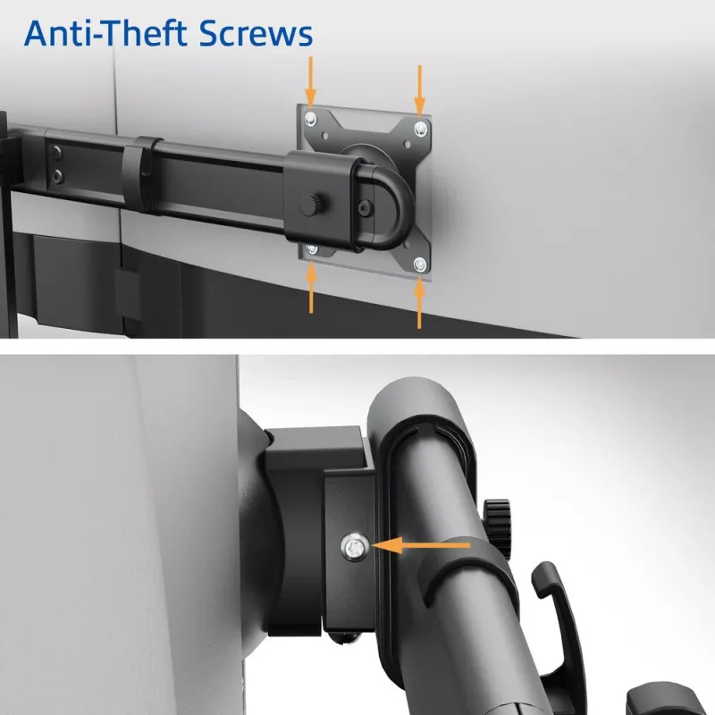 ACT Monitor arm 32 inch office premium, gas spring, crossbar, 2 monitors