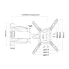 ACT Full Motion TV Wall Mount 23 inch up to 55 inch VESA 35 kg
