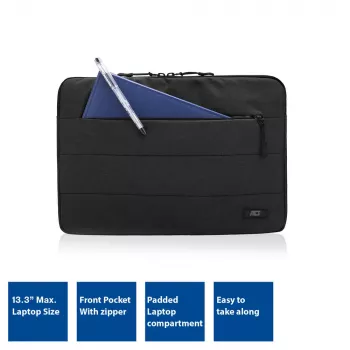 ACT City laptop sleeve for laptops up to 13.3”, made from recycled plastic bottles