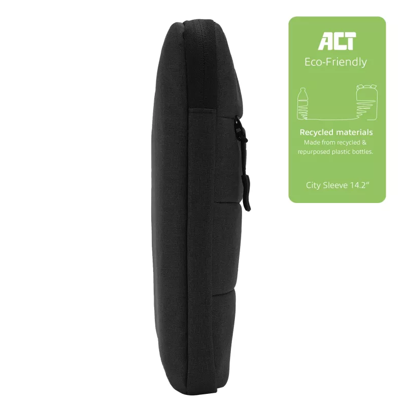 ACT City laptop sleeve for laptops up to 14.2”, made from recycled plastic bottles