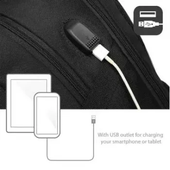 Backpack ACT Global AC8530 15.6 inch Monochromatic USB Outlet