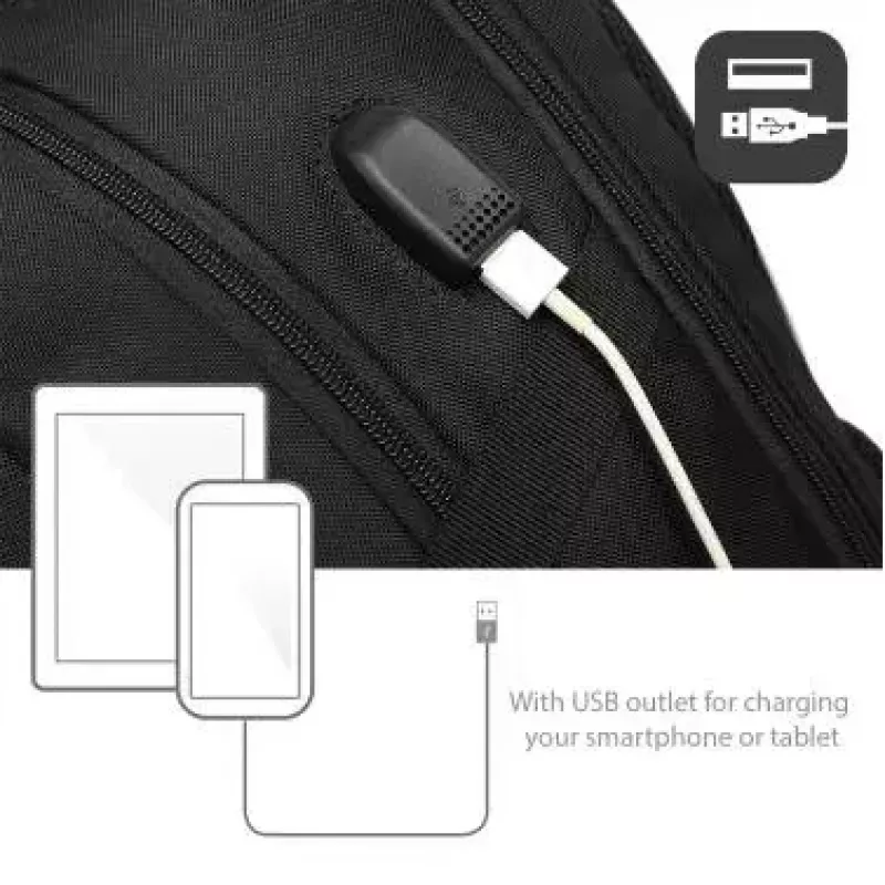 Backpack ACT Global AC8530 15.6 inch Monochromatic USB Outlet