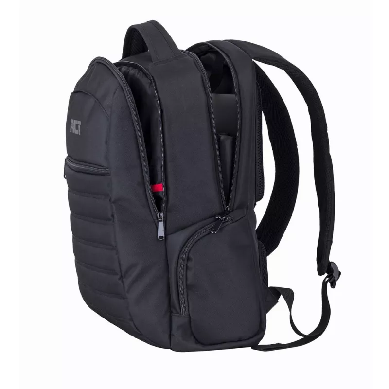 ACT Urban laptop backpack 17.3 inch, made from recycled plastic bottles