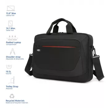 ACT Suburb shoulder bag for laptops up to 15.6 inch, made from recycled plastic bottles