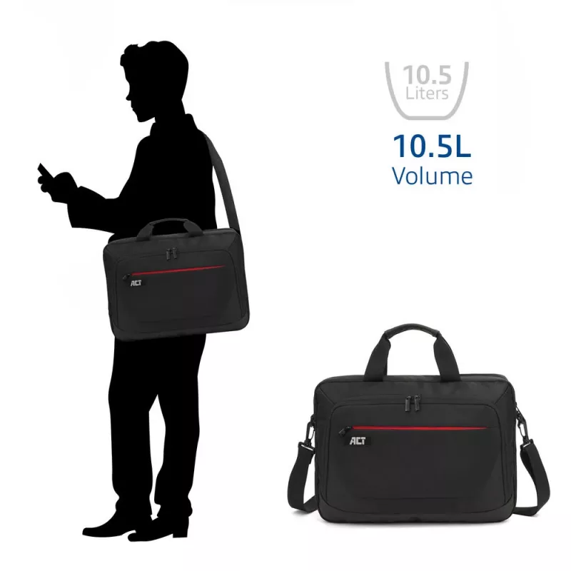ACT Suburb shoulder bag for laptops up to 15.6 inch, made from recycled plastic bottles