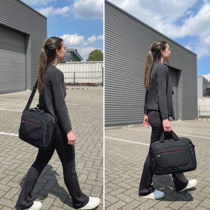 ACT Suburb shoulder bag for laptops up to 15.6 inch, made from recycled plastic bottles