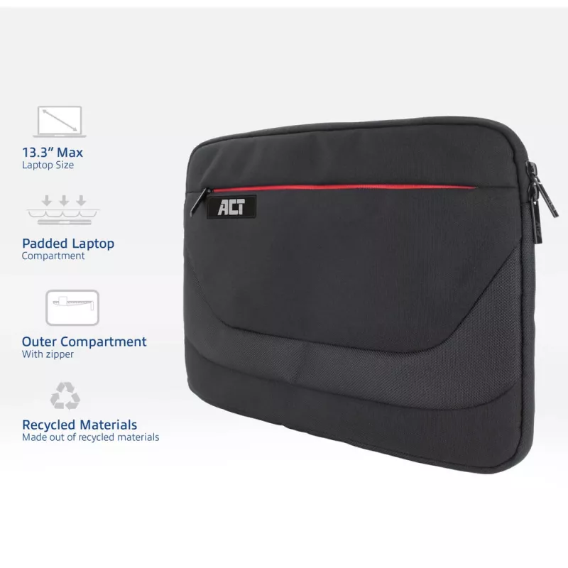 Sleeve case ACT Suburb Laptop Sleeve 13.3 inch recycled plastic bottles
