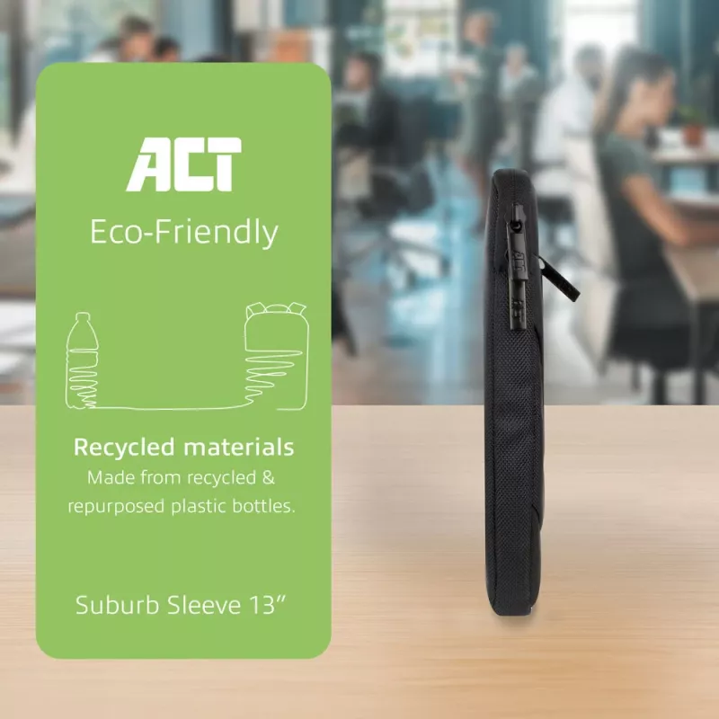 Sleeve case ACT Suburb Laptop Sleeve 13.3 inch recycled plastic bottles