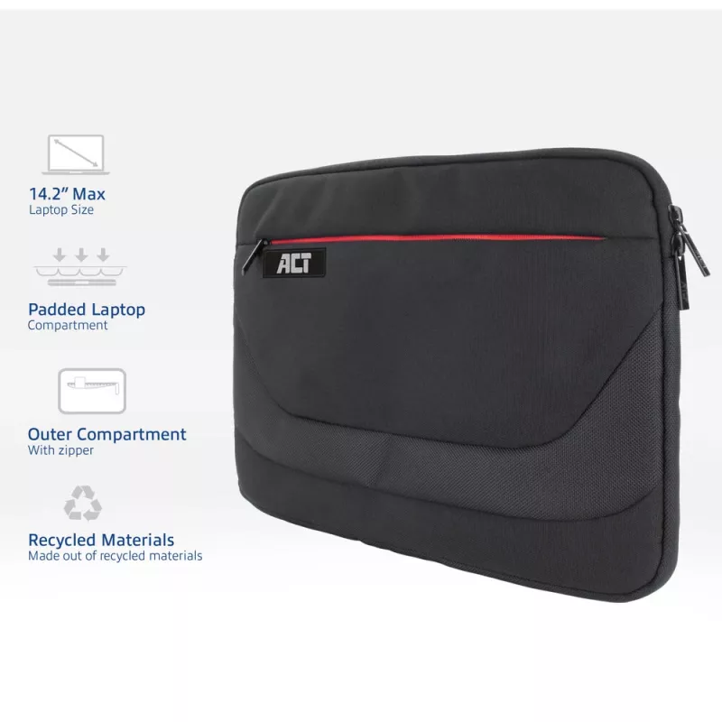Sleeve case ACT Suburb Laptop Sleeve 14.1 inch recycled plastic bottles