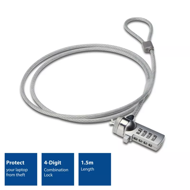 Laptop Lock ACT AC9015 Combination Lock Silver