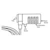 Laptop Lock ACT AC9015 Combination Lock Silver