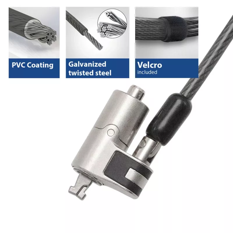 Laptop Lock ACT AC9030 Metallic Round Key 2m Cable
