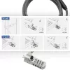ACT Wedge Laptop Lock with combination lock Metallic 2m cable